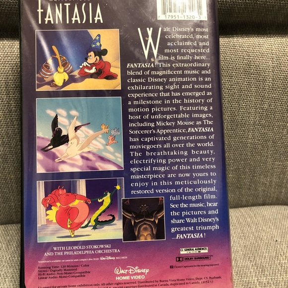 Rare Walt Disney’s FANTASIA Black Diamond VHS - Picture 5 of 8